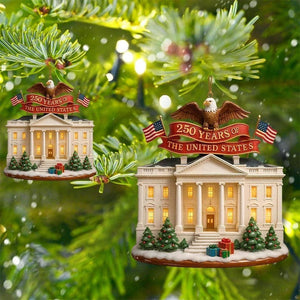 US 250th Anniversary Ornament, Hanging Pendant Decoration for Christmas Tree, America s 250th Celebration, 2D Christmas Keepsake
