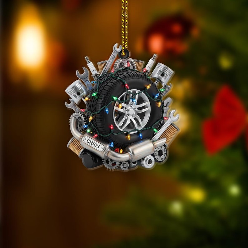 Personalized Mechanic Ornament Custom Auto Repair Christmas Gift