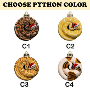 Personalized Ball Python Ornament 2025, Custom Snake Christmas Ornament, Reptile Lover Gift, Exotic Pet Ornament, Snake Owner Holiday Decor
