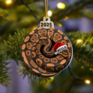 Personalized Ball Python Ornament 2025, Custom Snake Christmas Ornament, Reptile Lover Gift, Exotic Pet Ornament, Snake Owner Holiday Decor