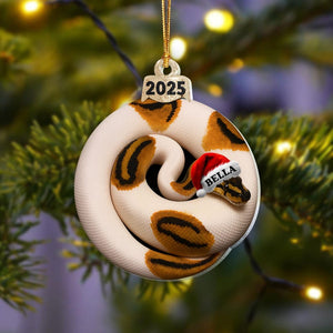 Personalized Ball Python Ornament 2025, Custom Snake Christmas Ornament, Reptile Lover Gift, Exotic Pet Ornament, Snake Owner Holiday Decor