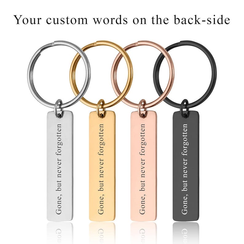 Fingerprint and Handwriting Memorial Keychain, Engraved Custom Signature Keyring with Thumbprint, Personalized Inscription Grief Gift