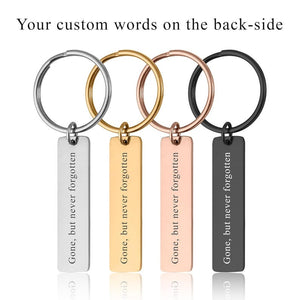 Fingerprint and Handwriting Memorial Keychain, Engraved Custom Signature Keyring with Thumbprint, Personalized Inscription Grief Gift