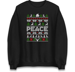 Couples Matching His & Hers Christmas Jumper, Xmas Funny I Come In Peace, Peace Hoodie, Adult Humour Christmas T Shirt