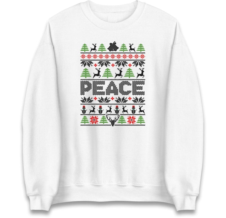 Couples Matching His & Hers Christmas Jumper, Xmas Funny I Come In Peace, Peace Hoodie, Adult Humour Christmas T Shirt