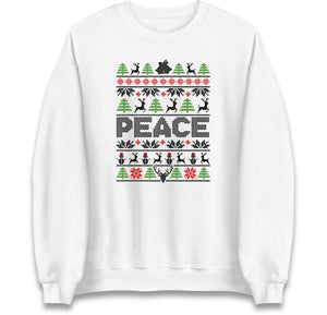 Couples Matching His & Hers Christmas Jumper, Xmas Funny I Come In Peace, Peace Hoodie, Adult Humour Christmas T Shirt