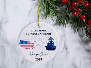 Personalized Navy Ornament Navy Christmas Decoration Navy Gifts For Navy Deployment Gift For Spouse US Navy Gift Military Dad Maritime Gifts