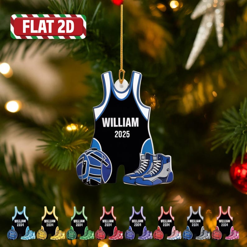 Custom Basketball Jersey Flat Acrylic Christmas Ornament Tree Hanging Decor Personalized Sports Ornament Gift for Players and Basketball Fan