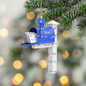 Custom Name Mailbox Christmas Ornament 2025, Personalized Mailbox Ornament, Postman Xmas Tree Decor, Gift for Mail Carriers & Postal Workers