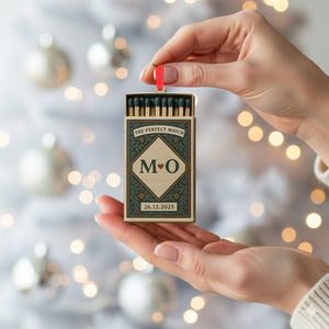 Personalized Matchbox Ornament Custom Initials and Date Hanging Decoration