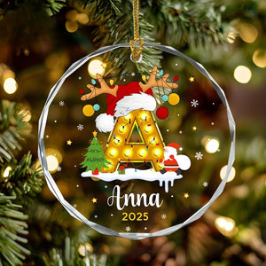 Personalized Letter Name Ornament, Custom Alphabet Christmas Ornament, Family Name Christmas Ornament 2025, Christmas Gift, Initial Ornament