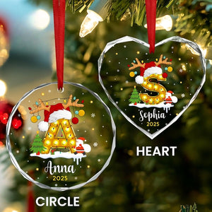 Personalized Letter Name Ornament, Custom Alphabet Christmas Ornament, Family Name Christmas Ornament 2025, Christmas Gift, Initial Ornament