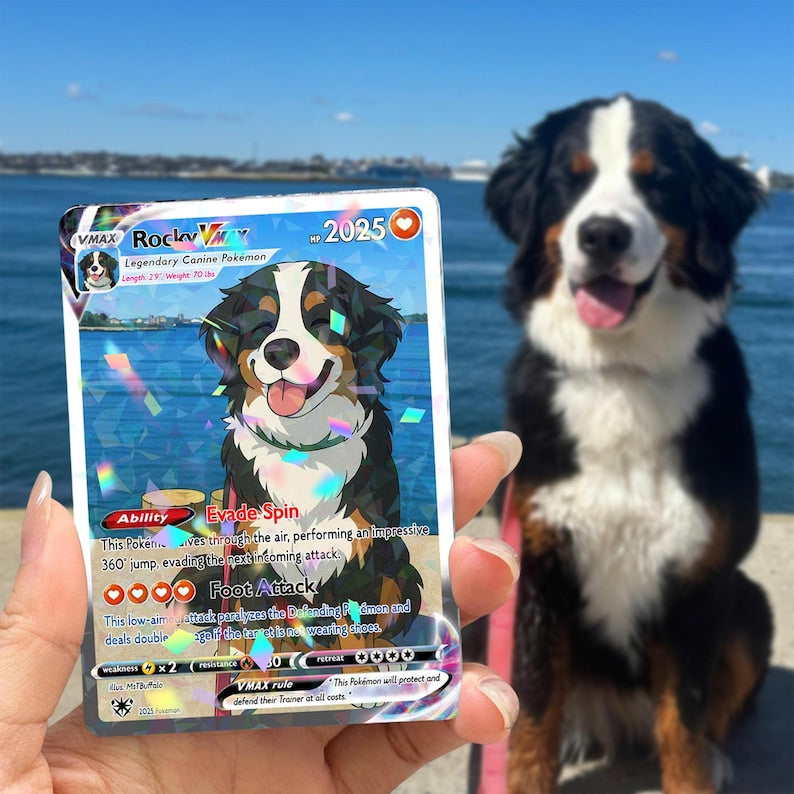 Personalized Pet as Pokemon Card, Turn your pet into a Pokemon, Custom Photo Anime Card, Gift For Him, Gift For Her, Pet Lover Gift Cat Gift - Best Custom Personalized Pet as Pokemon Card, Turn your pet into a Pokemon, Custom Photo Anime Card, Gift For Him, Gift For Her, Pet Lover Gift Cat Gift - Best Custom