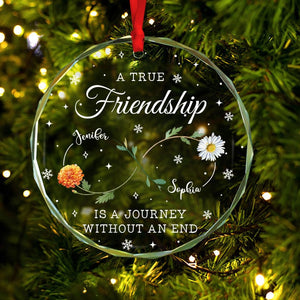 Personalized Best Friend Ornament, Month Of Birth Flower Gift For Group Friends, Friendship Gift, Gift For Soul Sister Friends Ornaments
