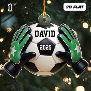 Goal Keeper Christmas Ornament, Custom Soccer Ornament, Sport Christmas Ornament, Personalized Soccer Ornament, Soccer Gift,Goal Keeper Gift