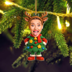 Personalized Family Christmas Ornament, Funny Custom Face Ornament, Holiday Tree Decoration, Xmas Gift for Families