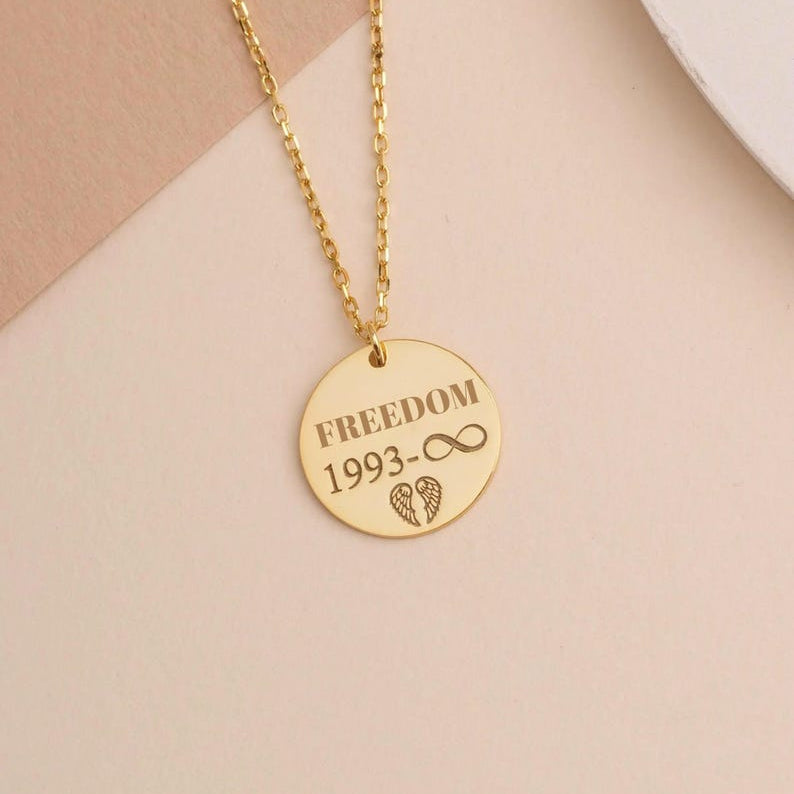 Freedom,Charlie Kirk Memorial Necklace, Justice for Charlie Tribute Jewelry, Freedom Keepsake Gift, Pray for Charlie Activist Pendant