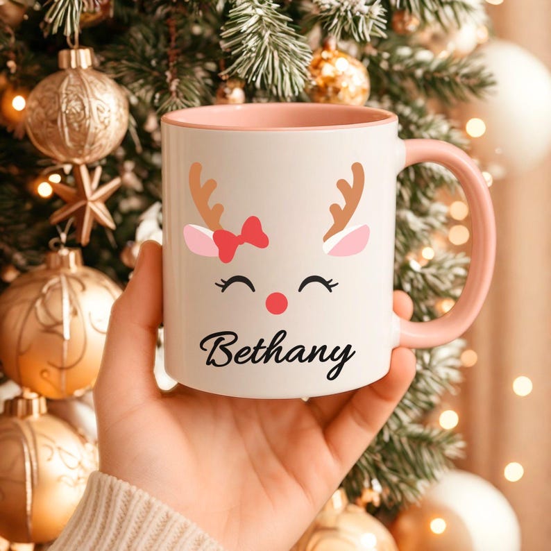 Matching Couple Christmas Mugs Personalized 11 oz Mr and Mrs Wedding Gift Custom Holiday Cocoa Cups Gift for Him and Her Festive Mug Set