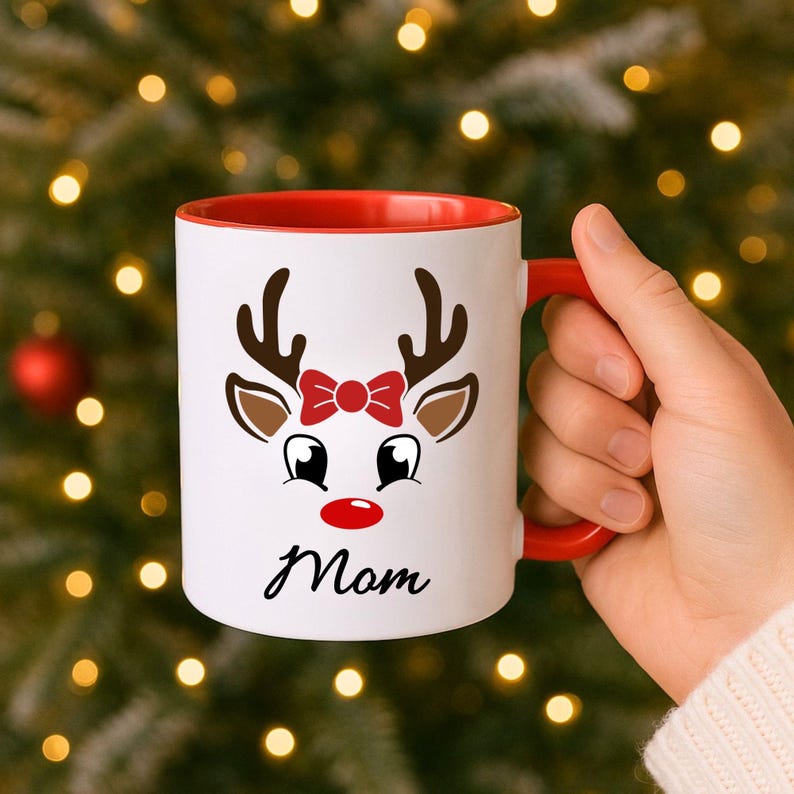 Matching Couple Christmas Mugs Personalized 11 oz Mr and Mrs Wedding Gift Custom Holiday Cocoa Cups Gift for Him and Her Festive Mug Set