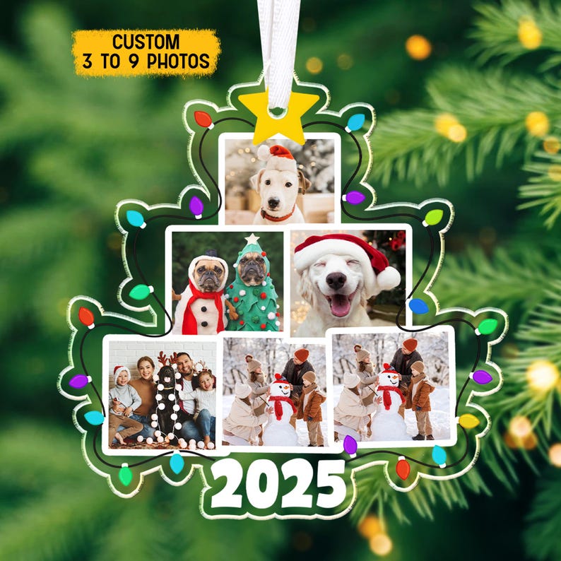Photo Christmas Ornament 2025, Custom Photo Family Tree Ornament, Family Christmas Ornament, Christmas Tree Ornament 2025, Family Keepsake