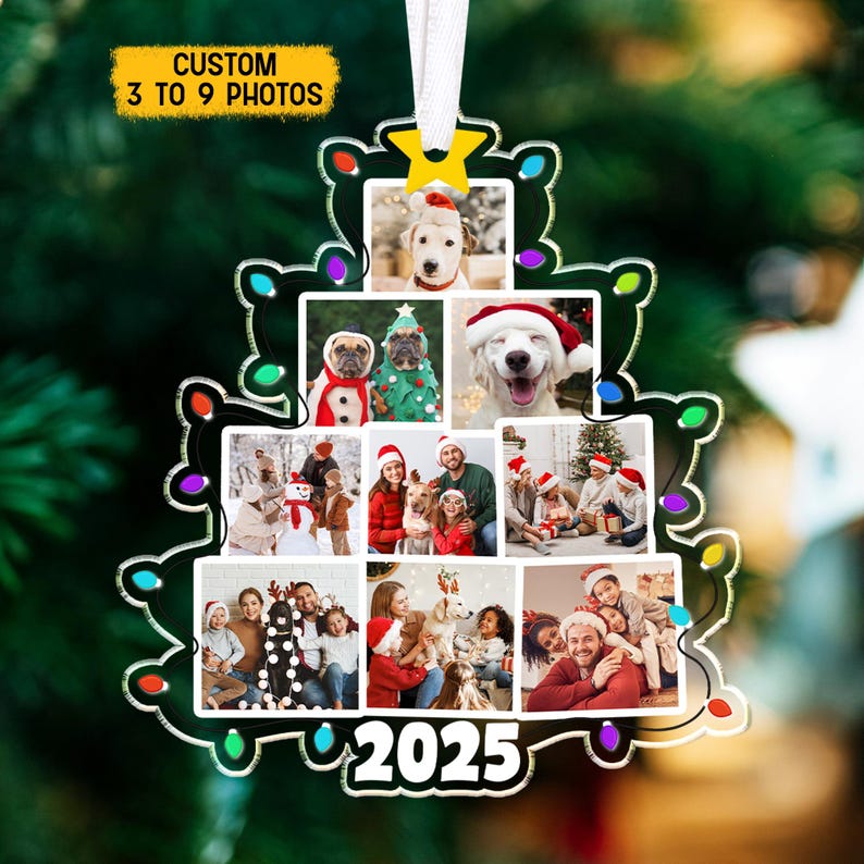Photo Christmas Ornament 2025, Custom Photo Family Tree Ornament, Family Christmas Ornament, Christmas Tree Ornament 2025, Family Keepsake