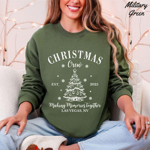 Personalized Family Christmas Sweatshirts, Matching Family Christmas Sweaters, Custom Name Christmas Shirt, Adult Unisex and Youth Christmas