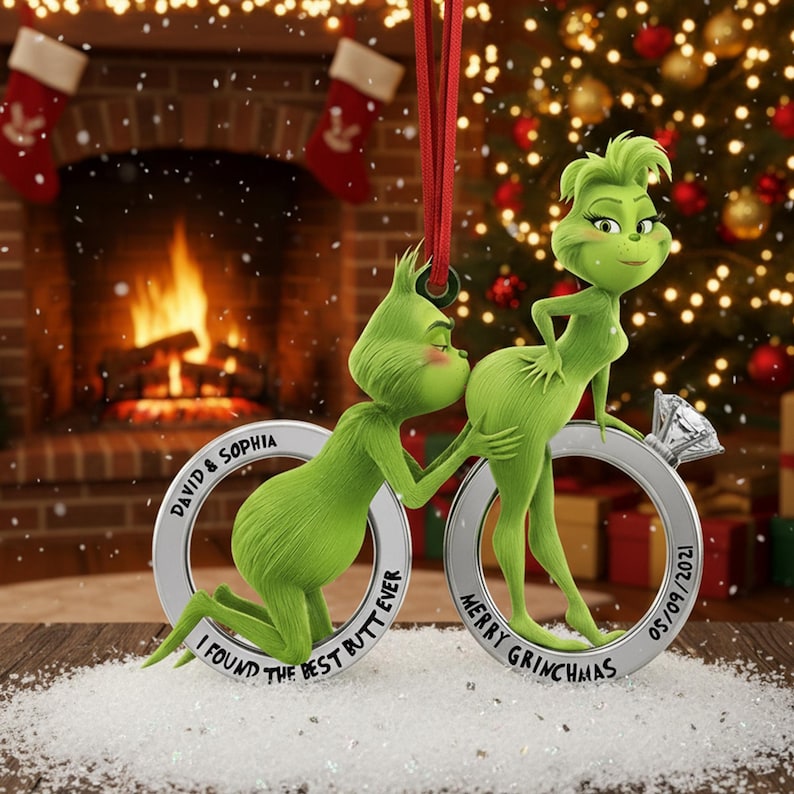 Personalized Naughty Couple Christmas Ornament Funny Romantic Gift for Couples