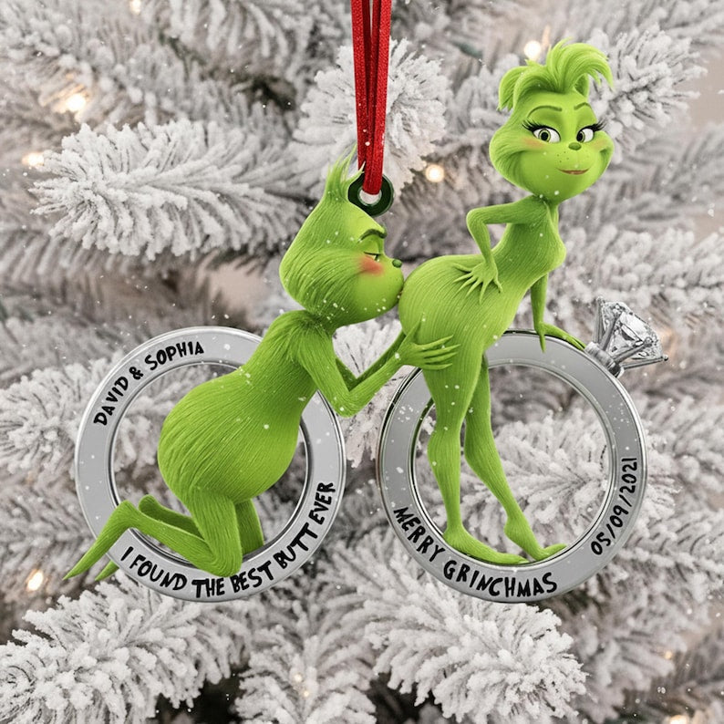 Personalized Naughty Couple Christmas Ornament Funny Romantic Gift for Couples