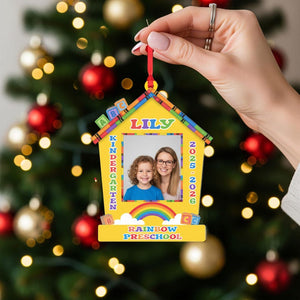 Personalized School Photo Ornament Custom Kindergarten Preschool Gift 2025 2026