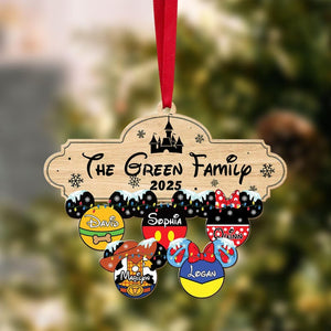 Personalized Mickey and Friends Ornament, Custom Family Ornament, Family Christmas Gift, Custom Characters Sign Member, Mickey Head Gift