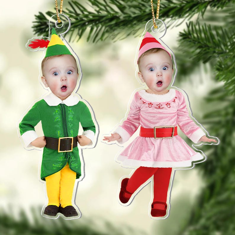 Custom Baby Face Acrylic Ornament: First Christmas Keepsake 2025