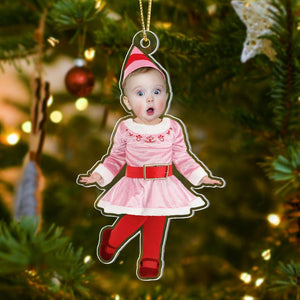 Custom Baby Face Acrylic Ornament: First Christmas Keepsake 2025
