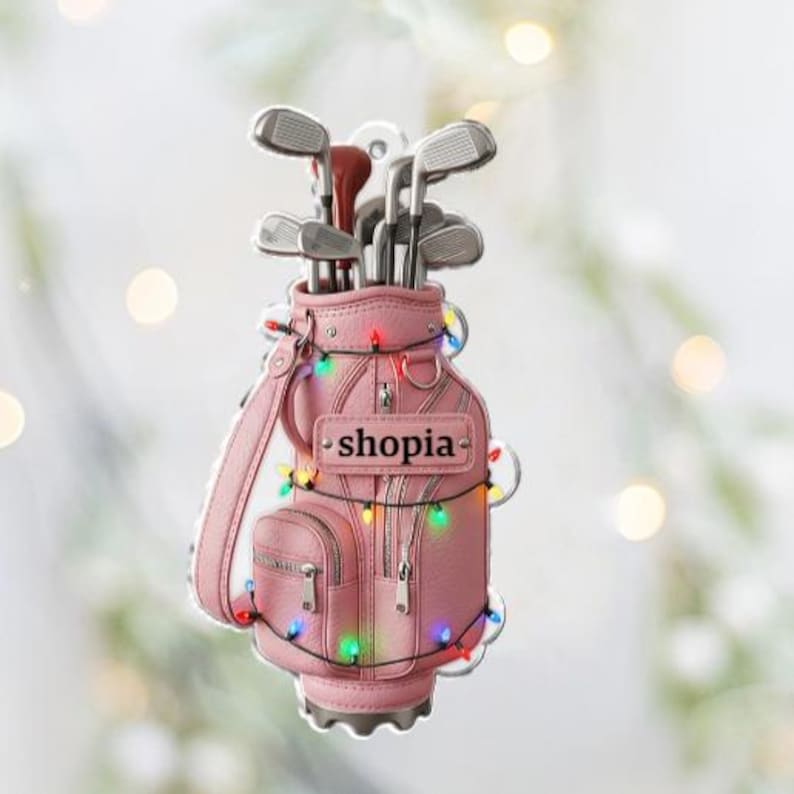 Golf Christmas Ornament - Personalized Gift For Golfers, Personalized Golf Bag Christmas Ornament 2025, Christmas Tree Hanging Decor
