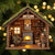Personalized Hunting Cabin Ornament Custom Name Rustic Log Cabin Keepsake Gift for Hunters & Outdoorsmen Christmas Decor - 2D Flat Ornament