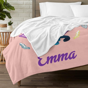 Custom Huntrix Blanket with Name, Personalized Kpop Demon Hunter Blanket, Custom Huntrix Blanket, Kpop Fun Gift, Kpop Huntrix fan Gifts