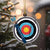 Personalized Archery Ornament Custom Target with Bow and Arrows Christmas Tree Decoration Gift for Archer, Hunter, Coach, Archery Lover
