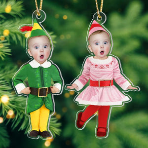 Custom Baby Face Acrylic Ornament: First Christmas Keepsake 2025