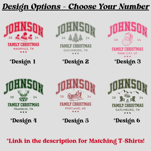 Custom Family Christmas Sweatshirts Matching Family Christmas Sweaters Personalized Name Christmas Shirt Youth Christmas Crewneck Xmas Gift