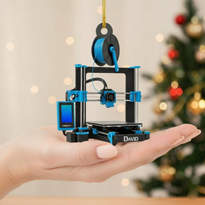 3D Printer Christmas Ornaments, Flat Holiday Ornaments for Makers, Printing Enthusiasts, Holiday Gifts for Tech Lovers