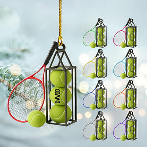 Personalized Tennis Christmas Ornament, Tennis Christmas Ornament Gifts for Tennis Player Custom Name Tennis Gifts for Tennis Keepsake Gift