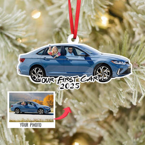 Personalized First Car Ornament, Custom Car Photo Ornament, New Driver Gift, My First Car Ornament, Graduation Gift, Car Lover Ornament