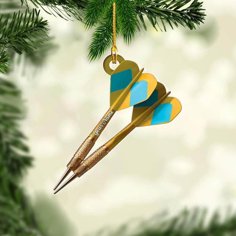 Personalized Dartboard Christmas Ornament: Gift for Darts Lover
