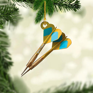 Personalized Dartboard Christmas Ornament: Gift for Darts Lover