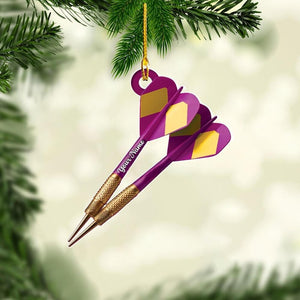 Personalized Dartboard Christmas Ornament: Gift for Darts Lover