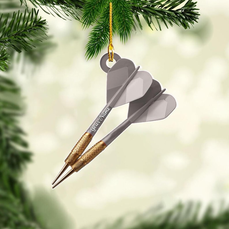 Personalized Dartboard Christmas Ornament: Gift for Darts Lover