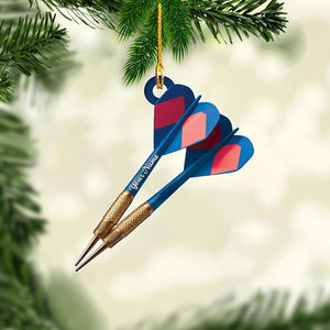 Personalized Dartboard Christmas Ornament: Gift for Darts Lover