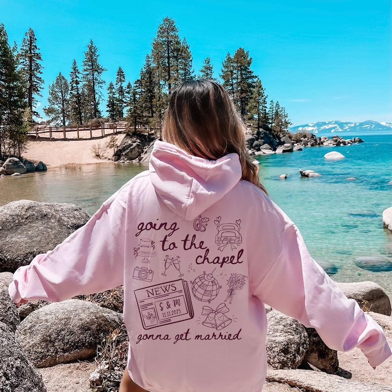 Going to the Chapel Personalized Bridal Sweatshirt,Wedding Day of Bride Outfit,Gift for Newly Engaged,Future Mrs Crewneck Custom Bride Shirt