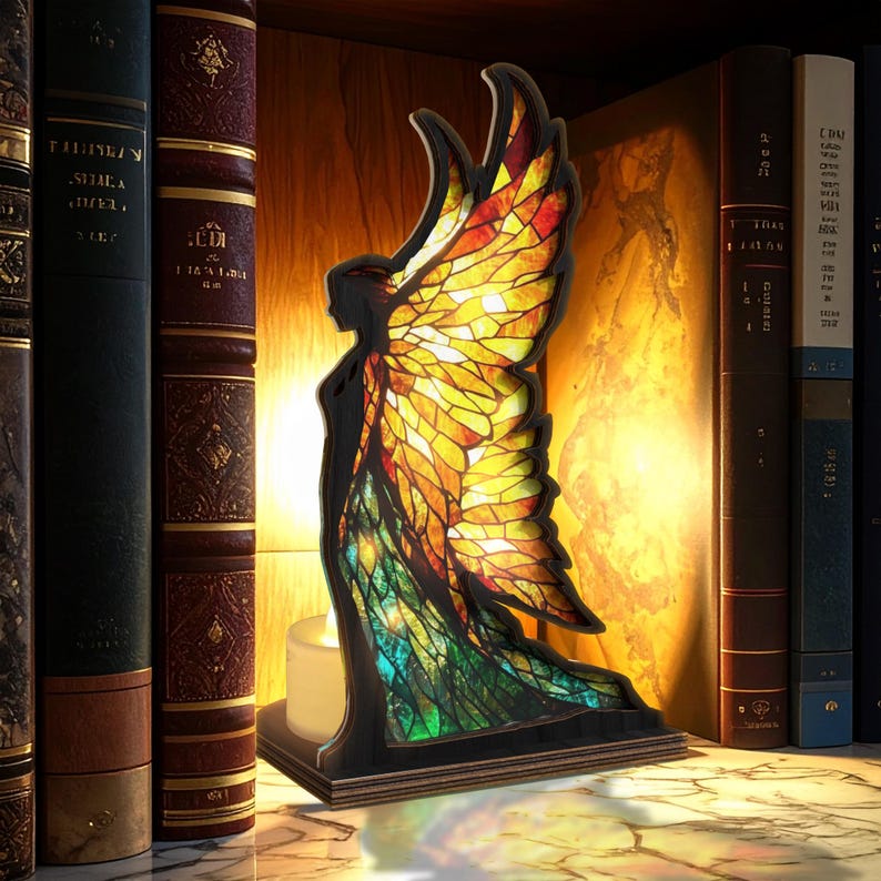 Fantasy Book Nook With Candle, Fairy Library Sign, Bookshelf Decor, Book Lover Gift, Mystical Book Lover & Reader Gift, Cozy Glow Book Decor