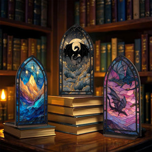 Cozy Glow Library Booknook, Wooden Book Nook With Candle, Fantasy Bookshelf Insert, Unique Wooden Decor, Gift For Book Lovers