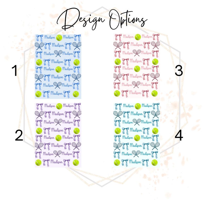 Personalized Tennis & Bows Plush Blanket: Gift for Tennis Lover